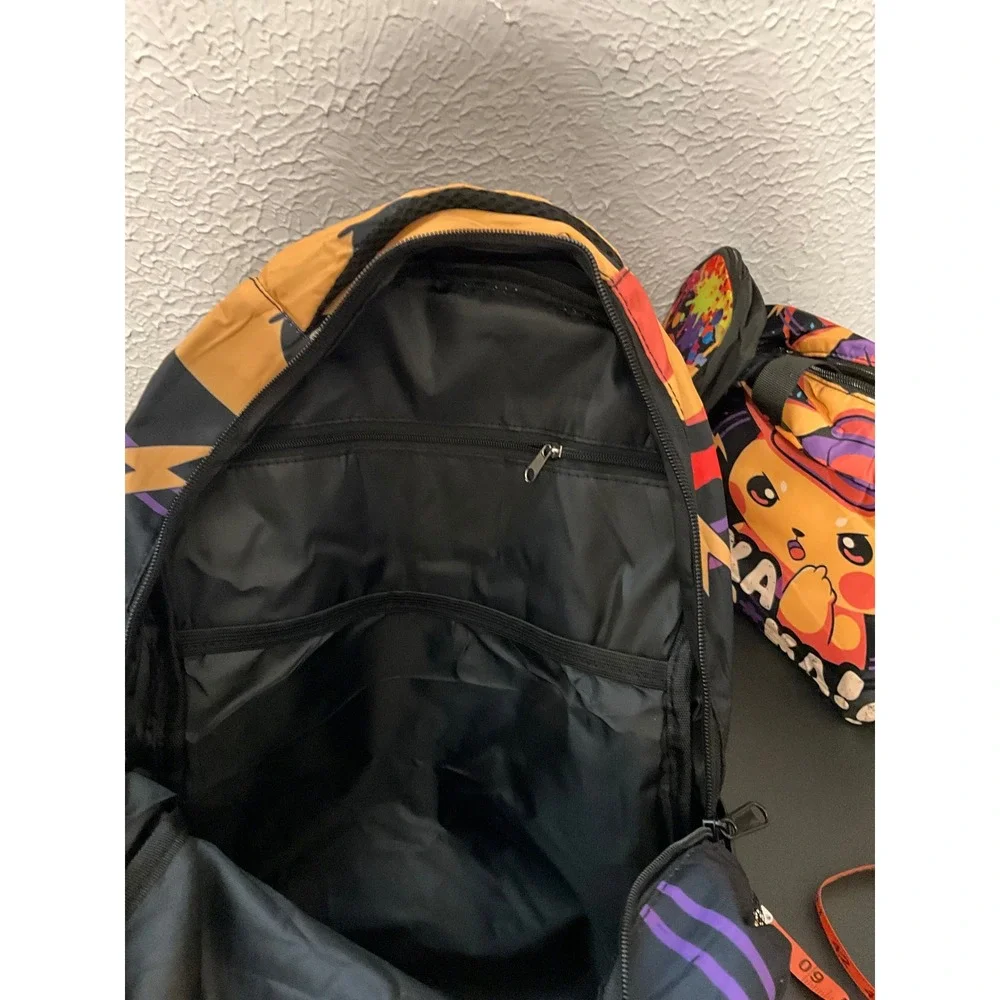 Pokemon Pikachu Graffiti Backpack 3 Piece Set Lunch Bag Pencil Case Pika Pika